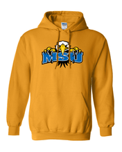 Load image into Gallery viewer, Morehead State Full Color Mascot Hooded Sweatshirt - Gold