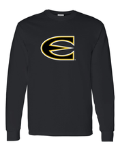 Load image into Gallery viewer, Emporia State Full Color E Long Sleeve T-Shirt - Black