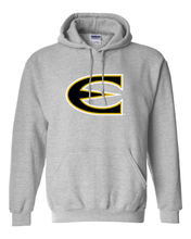 Load image into Gallery viewer, Emporia State Full Color E Hooded Sweatshirt - Sport Grey