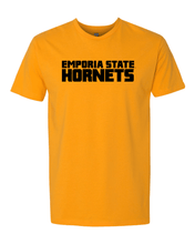 Load image into Gallery viewer, Emporia State 1 Color Mascot Soft Exclusive T-Shirt - Gold
