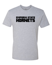 Load image into Gallery viewer, Emporia State 1 Color Mascot Soft Exclusive T-Shirt - Heather Gray