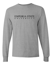 Load image into Gallery viewer, Emporia State University Long Sleeve T-Shirt - Sport Grey