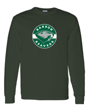 Load image into Gallery viewer, Babson Beavers Circle Logo Long Sleeve T-Shirt - Forest Green