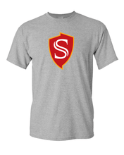 Load image into Gallery viewer, Stanislaus State Shield T-Shirt - Sport Grey