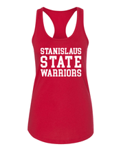 Load image into Gallery viewer, Stanislaus State Block Ladies Tank Top - Red