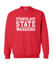 Load image into Gallery viewer, Stanislaus State Block Crewneck Sweatshirt - Red