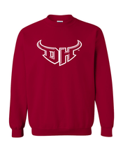 Load image into Gallery viewer, Cal State Dominguez Hills DH Crewneck Sweatshirt - Cardinal Red