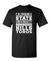 Load image into Gallery viewer, Cal State Dominguez Hills Block T-Shirt - Black