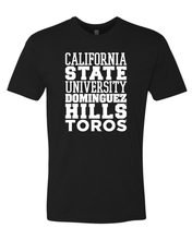Load image into Gallery viewer, Cal State Dominguez Hills Block Exclusive Soft T-Shirt - Black