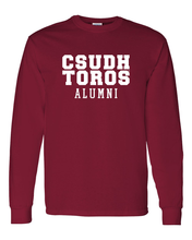 Load image into Gallery viewer, Vintage Dominguez Hills Alumni Long Sleeve T-Shirt - Cardinal Red