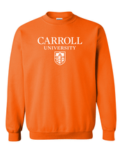 Load image into Gallery viewer, Carroll University Stacked Crewneck Sweatshirt - Orange
