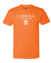 Load image into Gallery viewer, Carroll University Stacked Exclusive Soft T-Shirt - Orange