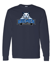 Load image into Gallery viewer, Daemen College Full Logo Long Sleeve T-Shirt - Navy