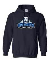 Load image into Gallery viewer, Daemen College Full Logo Hooded Sweatshirt - Navy