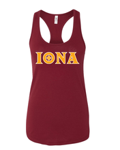 Load image into Gallery viewer, Iona University Iona Logo Ladies Tank Top - Cardinal