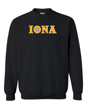 Load image into Gallery viewer, Iona University Iona Logo Crewneck Sweatshirt - Black