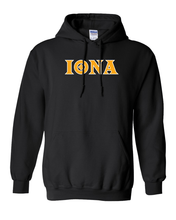 Load image into Gallery viewer, Iona University Iona Logo Hooded Sweatshirt - Black