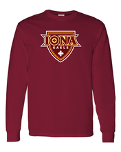 Load image into Gallery viewer, Iona University Full Color Logo Long Sleeve T-Shirt - Cardinal Red