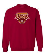 Load image into Gallery viewer, Iona University Full Color Logo Crewneck Sweatshirt - Cardinal Red