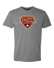 Load image into Gallery viewer, Iona University Full Color Logo Soft Exclusive T-Shirt - Dark Heather Gray