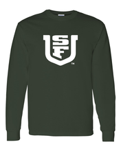 Load image into Gallery viewer, University of San Francisco USF Long Sleeve T-Shirt - Forest Green
