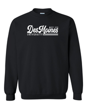 Load image into Gallery viewer, Vintage Des Moines University Crewneck Sweatshirt - Black