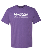 Load image into Gallery viewer, Vintage Des Moines University Soft Exclusive T-Shirt - Purple Rush