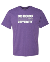 Load image into Gallery viewer, Retro Des Moines University Soft Exclusive T-Shirt - Purple Rush