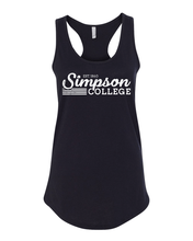 Load image into Gallery viewer, Vintage Simpson College Ladies Tank Top - Black