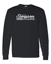 Load image into Gallery viewer, Vintage Simpson College Long Sleeve T-Shirt - Black