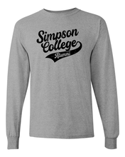 Load image into Gallery viewer, Simpson College Alumni Long Sleeve T-Shirt - Sport Grey