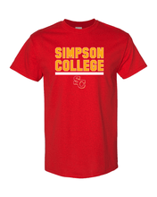Load image into Gallery viewer, Simpson College Block T-Shirt - Red
