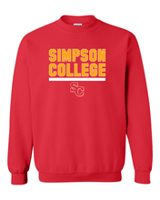 Load image into Gallery viewer, Simpson College Block Crewneck Sweatshirt - Red