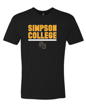 Load image into Gallery viewer, Simpson College Block Soft Exclusive T-Shirt - Black