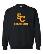 Load image into Gallery viewer, Simpson College The Storm Crewneck Sweatshirt - Black