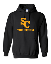 Load image into Gallery viewer, Simpson College The Storm Hooded Sweatshirt - Black