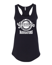 Load image into Gallery viewer, Goodwin University Navigators Ladies Tank Top - Black