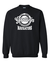 Load image into Gallery viewer, Goodwin University Navigators Crewneck Sweatshirt - Black