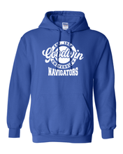 Load image into Gallery viewer, Goodwin University Navigators Hooded Sweatshirt - Royal
