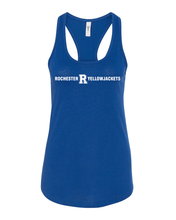 Load image into Gallery viewer, University of Rochester Straight Text Ladies Tank Top - Royal