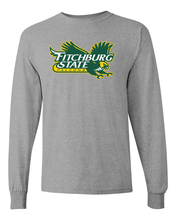 Load image into Gallery viewer, Fitchburg State Full Color Mascot Long Sleeve T-Shirt - Sport Grey