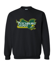 Load image into Gallery viewer, Fitchburg State Full Color Mascot Crewneck Sweatshirt - Black