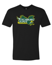 Load image into Gallery viewer, Fitchburg State Full Color Mascot Exclusive Soft T-Shirt - Black