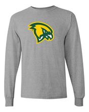 Load image into Gallery viewer, Fitchburg State Mascot Head Long Sleeve T-Shirt - Sport Grey