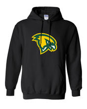 Load image into Gallery viewer, Fitchburg State Mascot Head Hooded Sweatshirt - Black