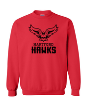 Load image into Gallery viewer, University of Hartford Hawks Crewneck Sweatshirt - Red