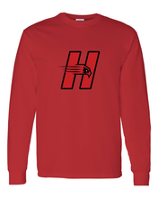 Load image into Gallery viewer, University of Hartford H Long Sleeve T-Shirt - Red