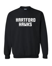 Load image into Gallery viewer, University of Hartford Text Crewneck Sweatshirt - Black