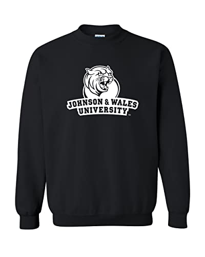 Johnson & Wales University 1 Color Stacked Crewneck Sweatshirt - Black