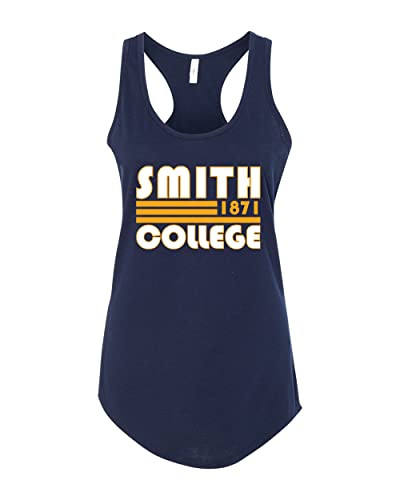 Retro Smith College Ladies Tank Top - Midnight Navy